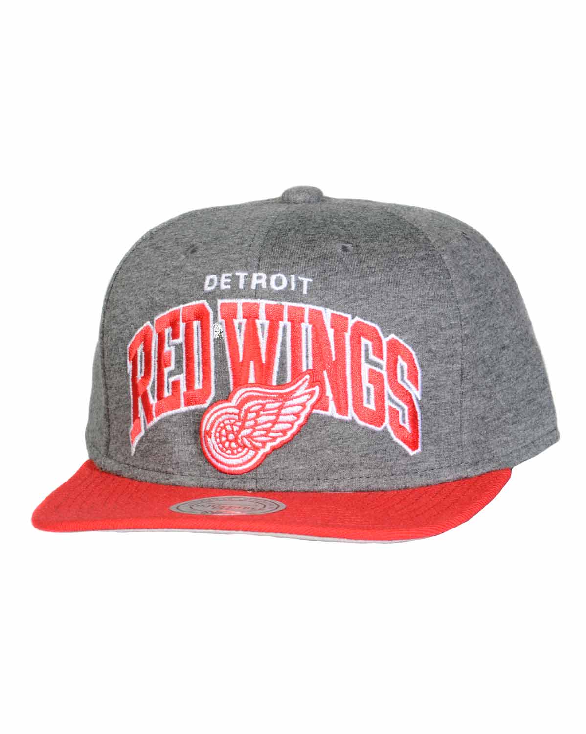 Бейсболка с прямым козырьком Mitchell and Ness JERSI Detroit Redwings Grey Red