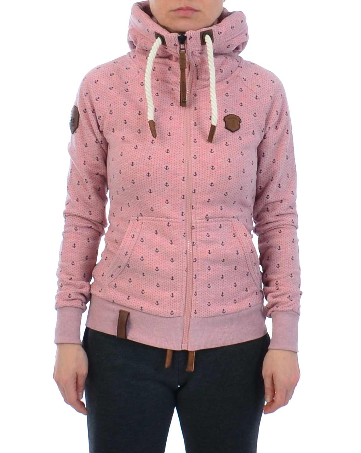 Толстовка женская на молнии с капюшоном Naketano Brazzo Ankerdizzel