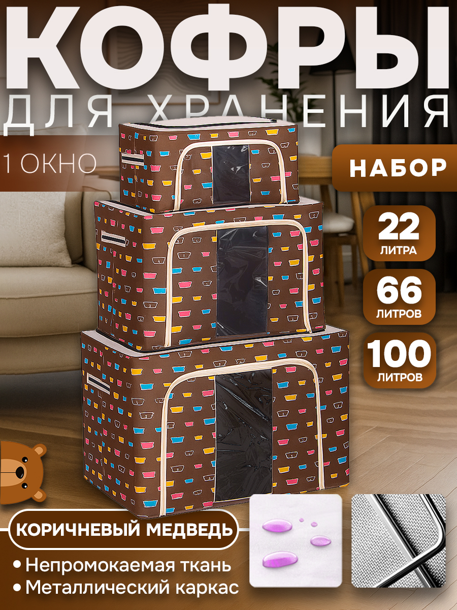 Набор Кофров АЛИ ЧАЙНА, Оксфорд, 3 размера
