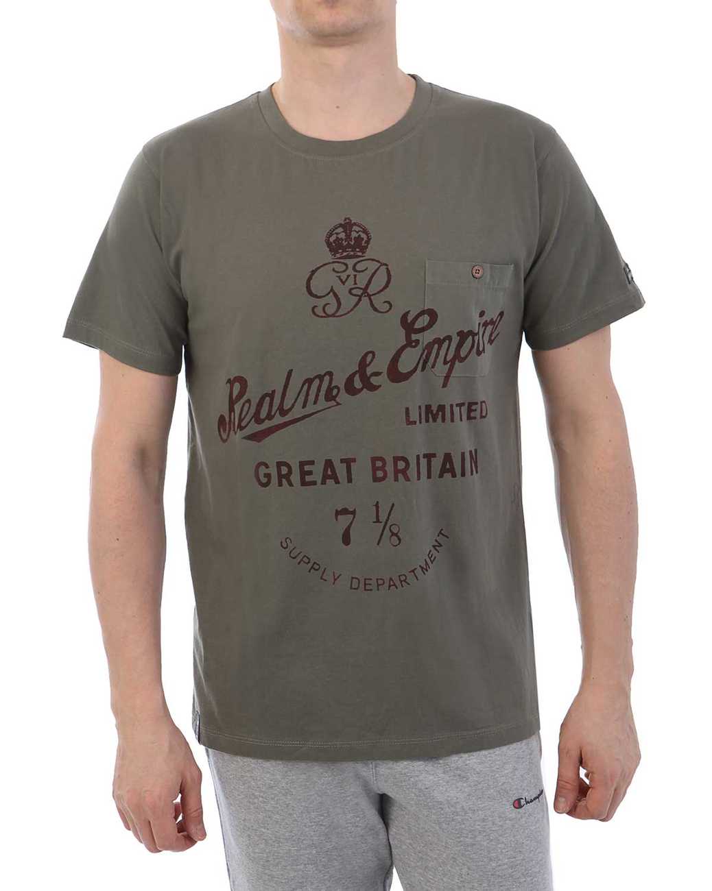 Футболка мужская с карманом на пуговице Realm & Empire Great Britain 000035691
