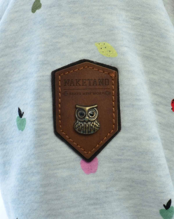 Толстовка женская на молнии с капюшоном Naketano Naketano Wuppi Fruit (Amazing Grey S)