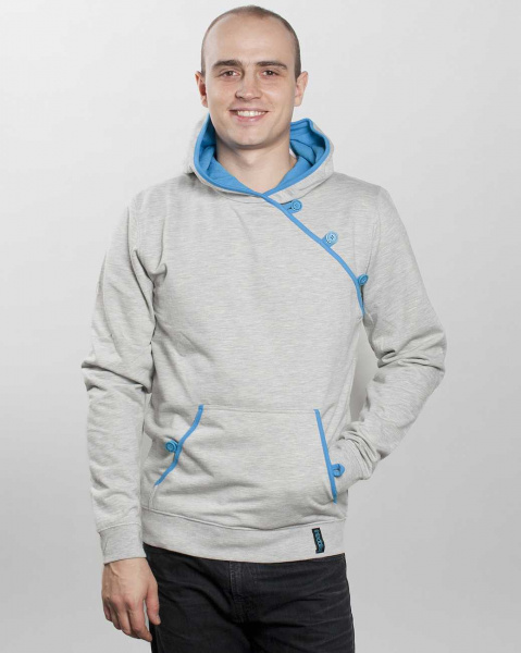 Толстовка Iriedaily Chan Layer Hoody (Grey Melange, L)