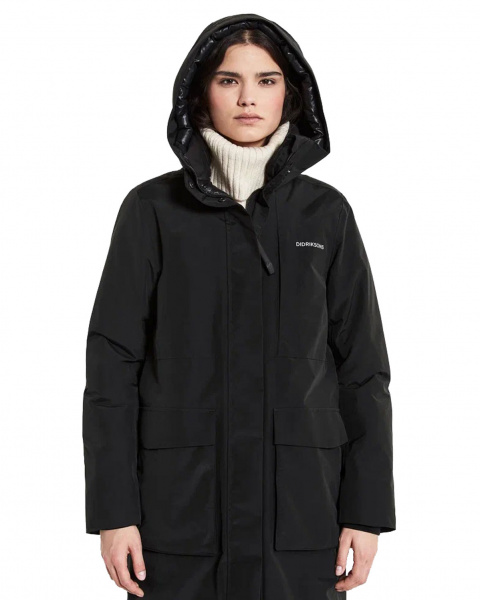 Куртка женская Didriksons Leya Long 504300 (060 черный, 44)
