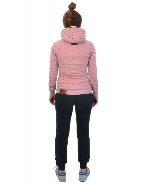 Толстовка женская на молнии с капюшоном Naketano Brazzo Ankerdizzel (Schmutzmuschi Pink XS)