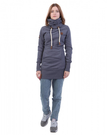 Толстовка-кенгуру женская Naketano Salami Jones III (Bluegrey Melange XS)