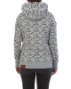 Толстовка женская с капюшоном Naketano Darthovic Feathers (Birds Grey L)