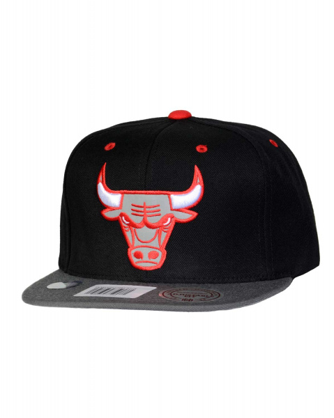 Бейсболка прямая Mitchell and Ness NT94Z XLRELECTIVE 2TONE SB (Chicago Bulls Black)