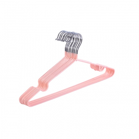 Вешалки АЛИ ЧАЙНА, Антискользящие тонкие, 10 шт. 18*30 30гр  (SY002 NORDIC PINK, 18*30)