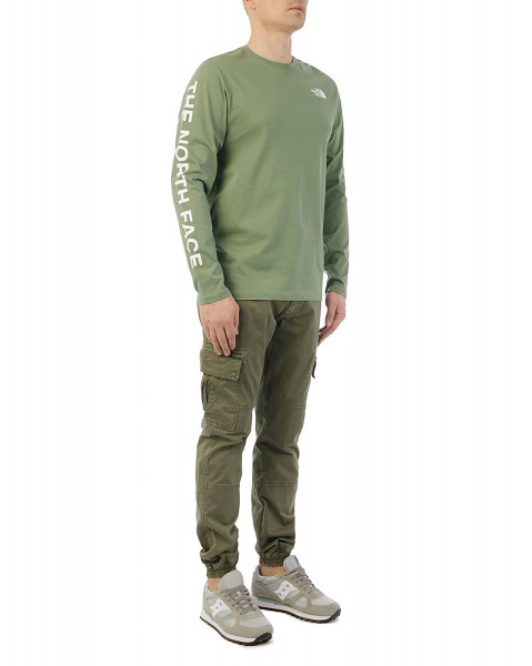 Лонгслив мужской The North Face Dome Sleeve Print 100 (S зеленый)