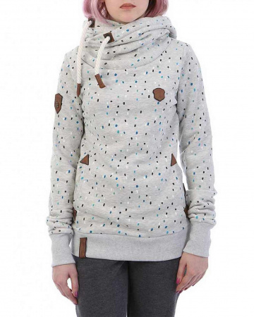 Толстовка женская с капюшоном Naketano Darthovic Dot (Grey Splashes L)