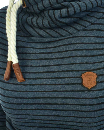 Толстовка женская с капюшоном Naketano Murder He Wrote (Indigo Blue Melange XS)