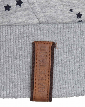 Толстовка женская на молнии с капюшоном Naketano Schluckischluckischlucki (Grey Melange M)