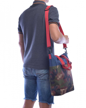 Сумка Herschel Pier (12 L зеленый камуфляж с красным)