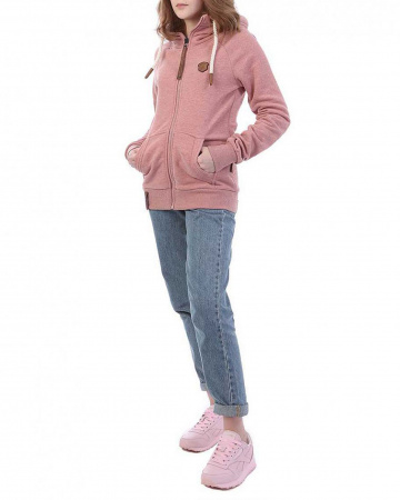 Толстовка женская на молнии с капюшоном Naketano Brazzo IX (Foggy Rose Melange, S)