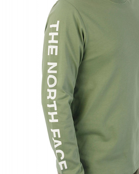 Лонгслив мужской The North Face Dome Sleeve Print 100 (S зеленый)