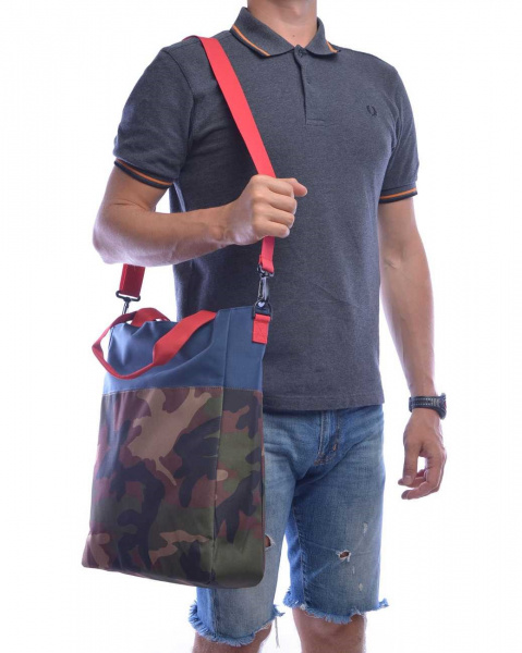 Сумка Herschel Pier (12 L зеленый камуфляж с красным)
