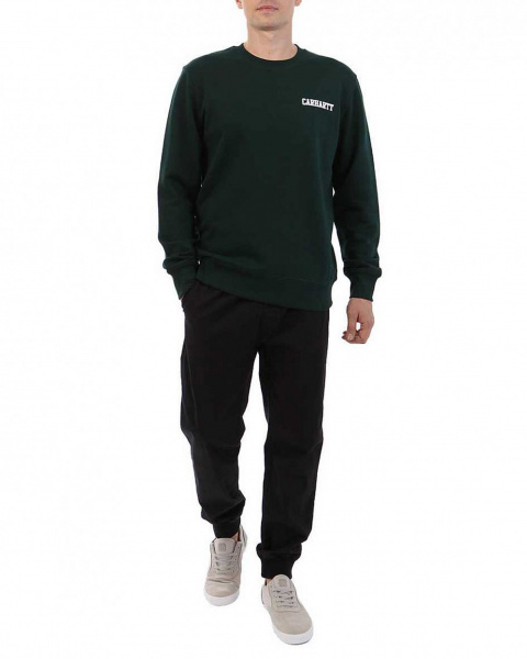 Толстовка свитшот Carhartt College Sweatshirt (L изумрудный темный)