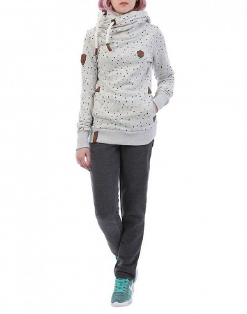 Толстовка женская с капюшоном Naketano Darthovic Dot (Grey Splashes M)