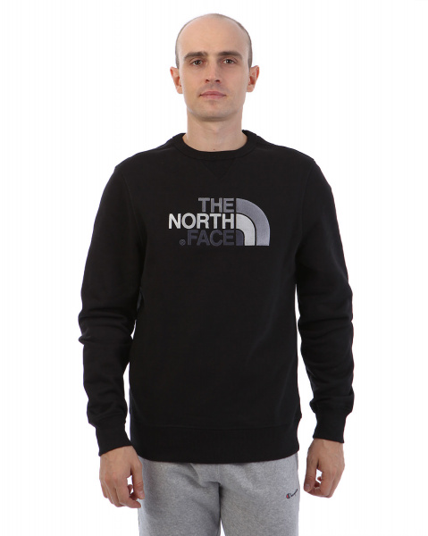 Толстовка мужская свитшот хлопок The North Face Drew Peak (S черный)