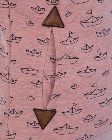 Толстовка женская с капюшоном Naketano Darthovic Ship (Schhmutzmuschi Pink S)