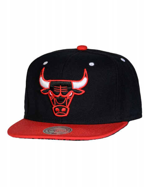 Бейсболка прямая Mitchell and Ness NP12Z 2 TONE ELEPHANT FLOCK (Chicago Bulls Black)