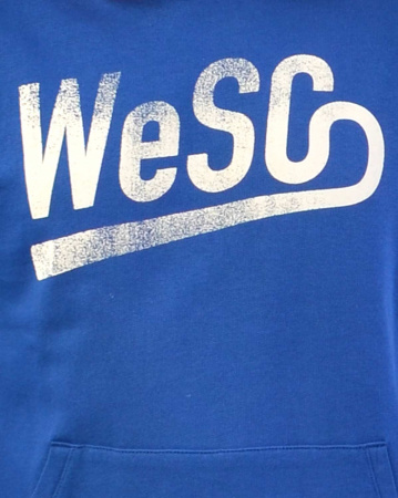 Толстовка мужская кенгуру с капюшоном Wesc Baseball (L темно-голубой)