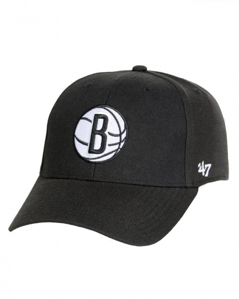 Бейсболка '47 Brand MVP LogoBrand WBV ЛИПУЧКА 2 NBA (Brooklyn Nets Black WHT OS)