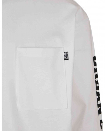 Лонгслив Urban Classics Logo Boxy Pocket (S белый)