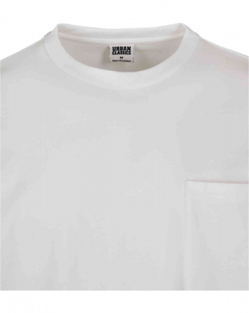 Лонгслив Urban Classics Logo Boxy Pocket (S белый)