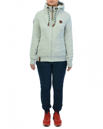 Толстовка женская на молнии с капюшоном Naketano Brazzo Jeck (Stone Grey M)