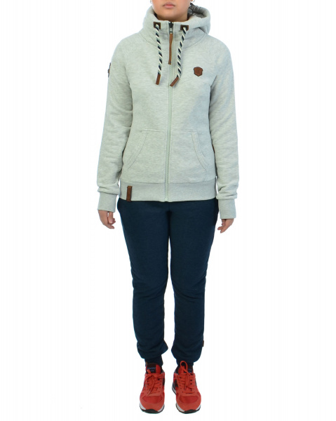 Толстовка женская на молнии с капюшоном Naketano Brazzo Jeck (Stone Grey M)