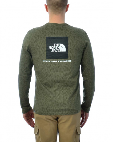 Футболка мужская с длинным рукавом The North Face Red Box LS 100 (L зеленый)
