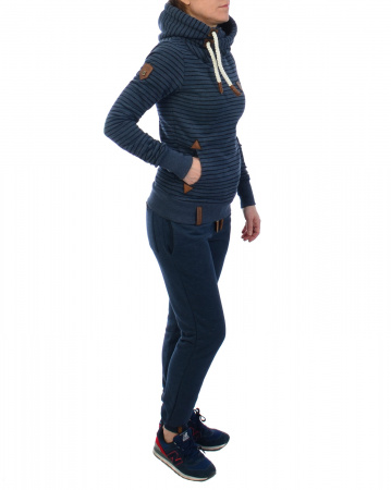 Толстовка женская с капюшоном Naketano Murder He Wrote (Indigo Blue Melange XS)