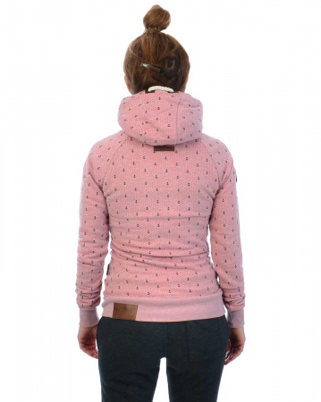 Толстовка женская на молнии с капюшоном Naketano Brazzo Ankerdizzel (Schmutzmuschi Pink XS)