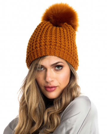 Шапка женская KyiKyi Classic Faux Fur (OS коричневый)
