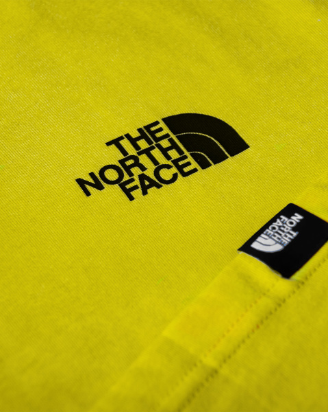 Футболка The North Face Left Label Back Box Print (Yellow Short-Sleeve Black Label L)