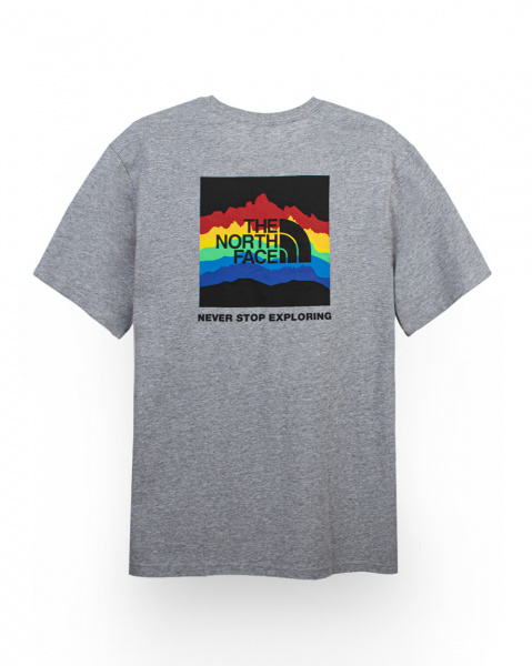 Футболка The North Face Pocket with Rainbow (Grey Short-Sleeve L)