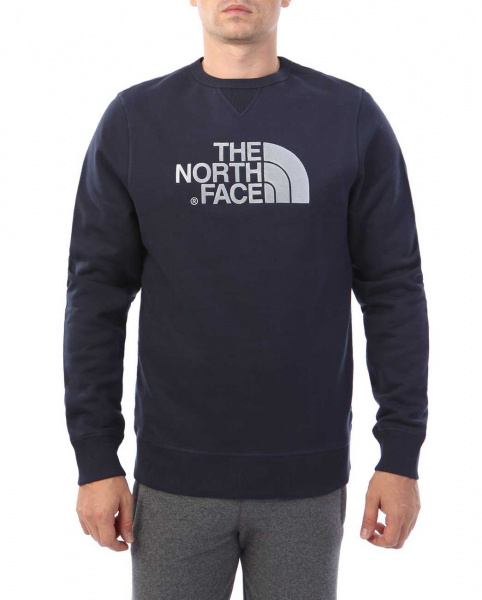 Толстовка мужская свитшот хлопок 100% The North Face Drew Peak (S темно-синий)
