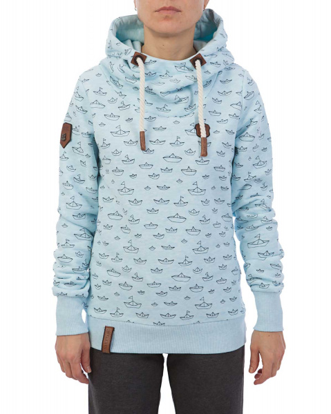 Толстовка женская с капюшоном Naketano Schoene Klaus Ship (Blue M)