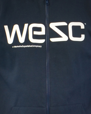 Толстовка мужская на молнии с капюшоном Wesc Wesc (S темно-синий)