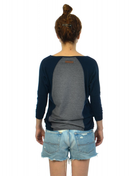 Футболка женская 2/3 Naketano Purger Mit Burger III (Dark Blue-Dark Grey S)