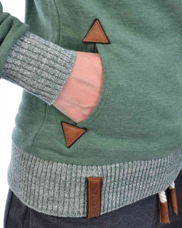 Толстовка женская с капюшоном Naketano The Dark Sides (Pine Green Melange S)