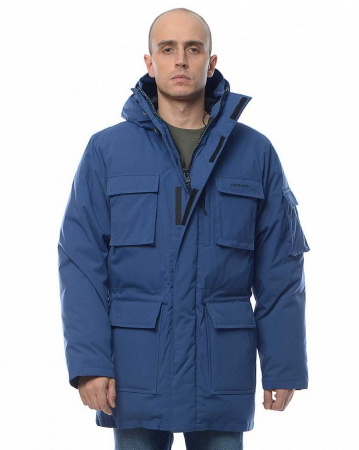 Пуховик Carhartt WIP Bering Parka (M голубой)
