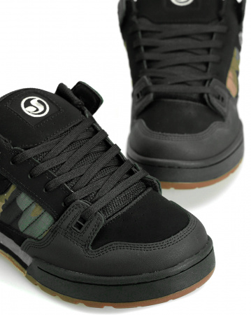Кеды низкие мужские DVS MILITIA (BLACK CAMO LEATHER MENS, 14)