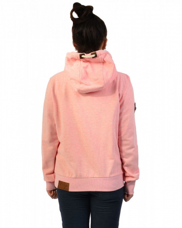 Толстовка женская с капюшоном Naketano Hier ist der Manager (Sugar Pink Melange L)