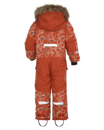 Комбинезон детский POLARBJORNEN PR 504365 (506 снегири на оранжевом, 100)