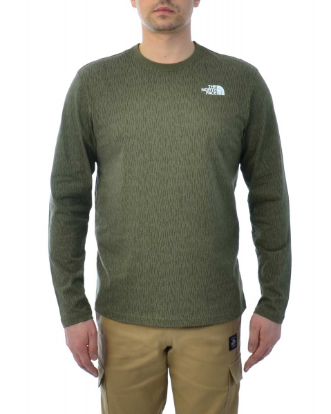Футболка мужская с длинным рукавом The North Face Red Box LS 100 (XXL зеленый)