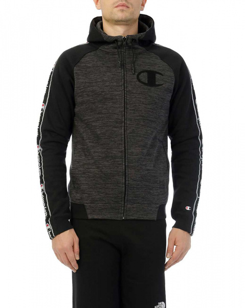Толстовка с капюшоном на молнии Champion Authentic American EZ509 (L черный свет)