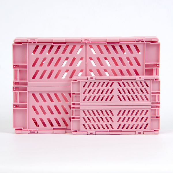 Набор из 2-х складных ящиков HAY (два размера) (розовый большой+маленький )