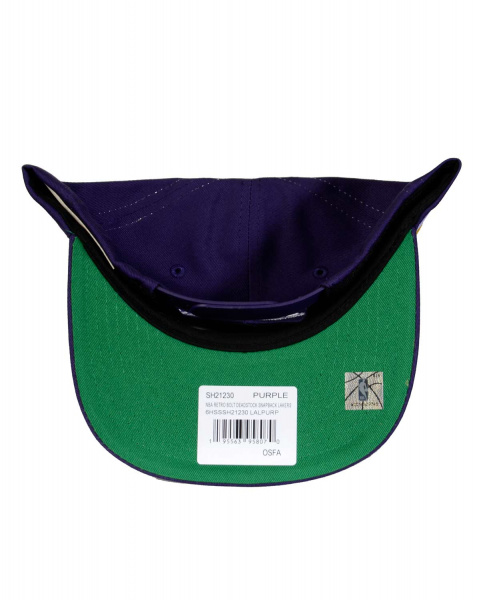 Бейсболка с прямым козырьком Mitchell and Ness HSSSH21230 RETRO BOLT (Los Angeles Lakers Purple)